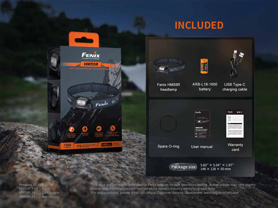 Fenix HM55R Rechargeable Headlamp Black - Image 3