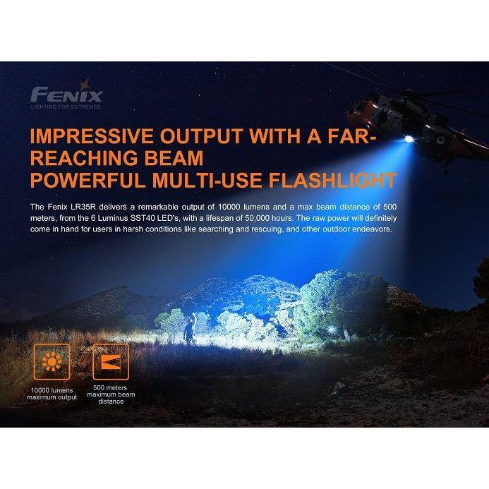 Fenix LR35R Rechargeable LED Flashlight - 10,000 Lumens - Image 5