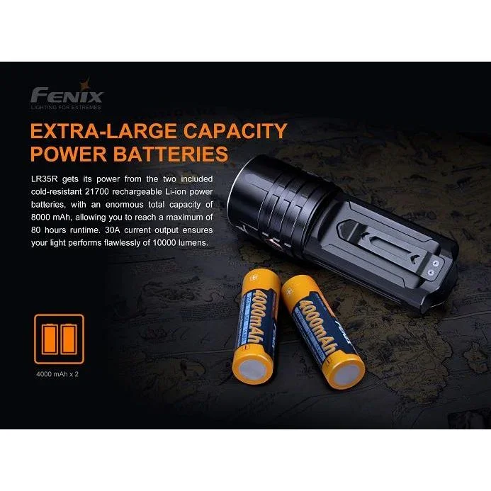 Fenix LR35R Rechargeable LED Flashlight - 10,000 Lumens - Image 8