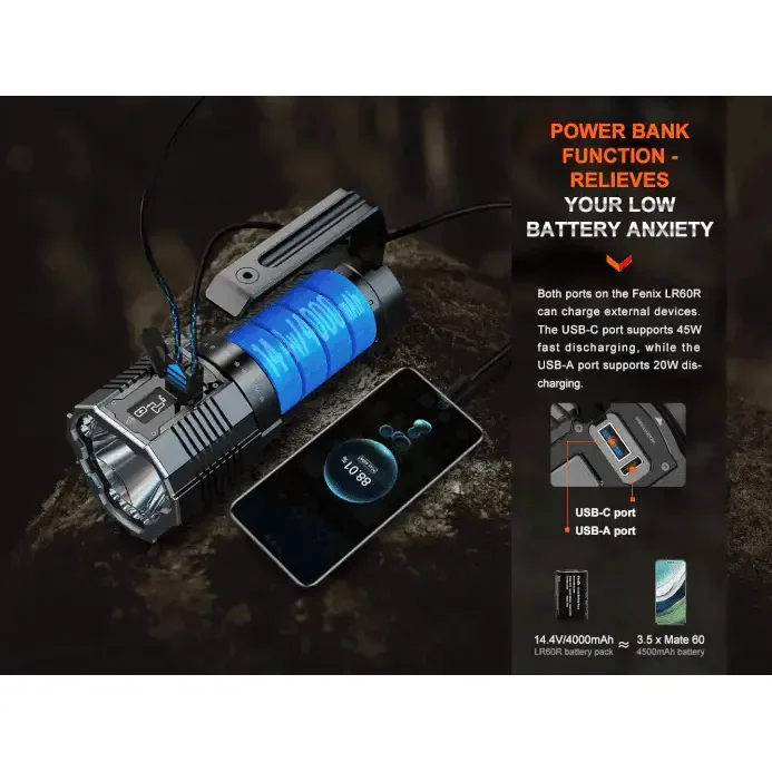 Fenix LR60R 21000 Lumens Rechargeable Flashlight - Image 14