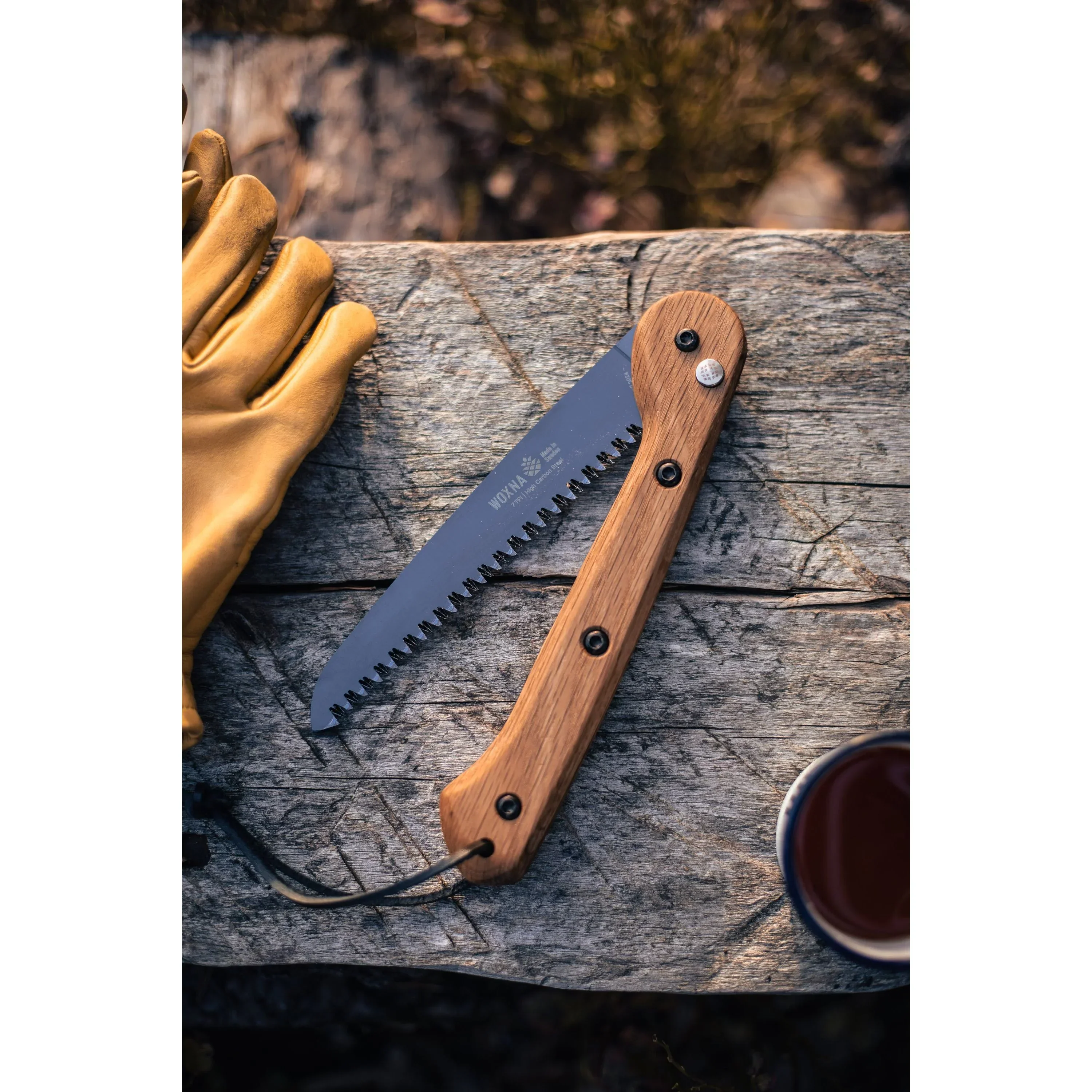 Hälsing Foldable Saw 180mm / 7 inches - Oak & High Carbon Steel - Image 8